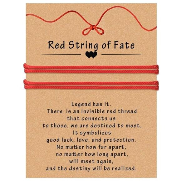 Red String of Fate Bracelet, Valentines Day Gifts for Her - Picture 1 of 5